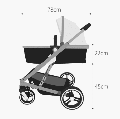 Xiaomi Bebehoo All Terrain High Landscape Stroller (Grey) - 4