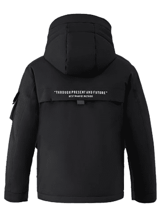 Куртка 90 Points Men's Hooded Short Down Jacket (Black/Черный) - 2