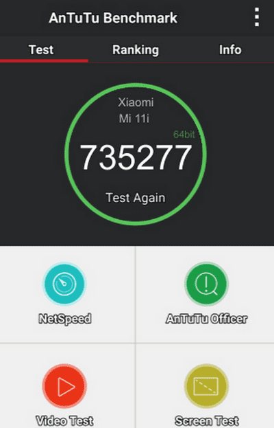 Итоги тестирования Xiaomi Mi 11i по AnTuTu