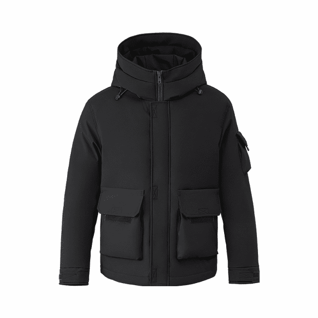 Куртка 90 Points Men's Hooded Short Down Jacket (Black/Черный) - 1